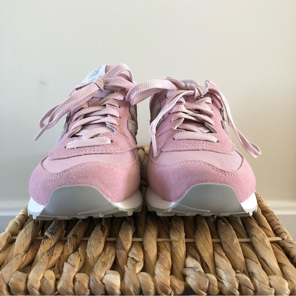 New Balance 574 Light Pink Shattered Pearl Lace Up Sneakers 6.5 - Picture 3 of 8